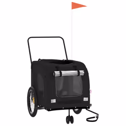 Rimorchio da Bici per Animali Nero Oxford e Ferrocod mxl 110325 - Vista aggiuntiva 3