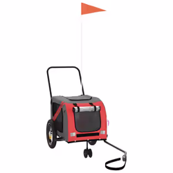 Rimorchio da Bici per Animali Rosso e Nero Oxford e Ferrocod mxl 131649 - Vista aggiuntiva 2