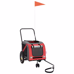 Rimorchio da Bici per Animali Rosso e Nero Oxford e Ferrocod mxl 131649 - Vista aggiuntiva 3