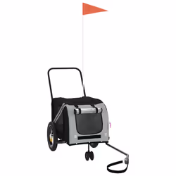 Rimorchio da Bici per Animali Grigio e Nero Oxford e Ferrocod mxl 83737 - Vista aggiuntiva 2