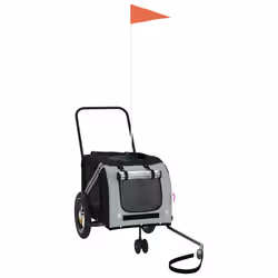 Rimorchio da Bici per Animali Grigio e Nero Oxford e Ferrocod mxl 83737 - Vista aggiuntiva 3