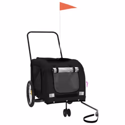 Rimorchio da Bici per Animali Nero Oxford e Ferrocod mxl 107666 - Vista aggiuntiva 3