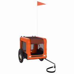 Rimorchio da Bici per Animali Arancione e Nero Oxford e Ferrocod mxl 93683