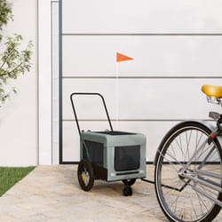Rimorchio da Bici per Animali Grigio e Nero Oxford e Ferrocod mxl 109713