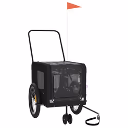 Rimorchio da Bici per Animali Nero Oxford e Ferrocod mxl 110326 - Vista aggiuntiva 3