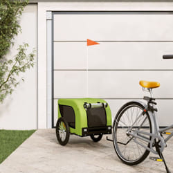 Vidaxl - Rimorchio da Bici per Cani Verde e Nero Tessuto Oxford e Ferro 54584