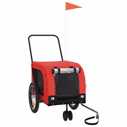 Rimorchio da Bici per Animali Rosso e Nero Oxford e Ferrocod mxl 131662 - Vista aggiuntiva 2