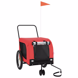 Rimorchio da Bici per Animali Rosso e Nero Oxford e Ferrocod mxl 107687 - Vista aggiuntiva 2