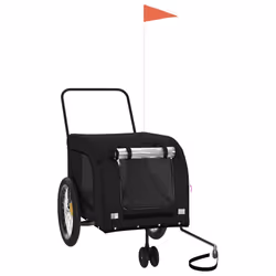 Rimorchio da Bici per Animali Nero Oxford e Ferrocod mxl 107685 - Vista aggiuntiva 2