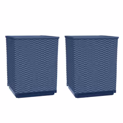 Fioriere 2 pz Grigio Scuro 30x30x37 cm in Polipropilenecod mxl 73036 - Vista aggiuntiva 2