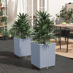 Vidaxl - Fioriere 2 pz Grigio Chiaro 30x30x37 cm in Polipropilene 7020