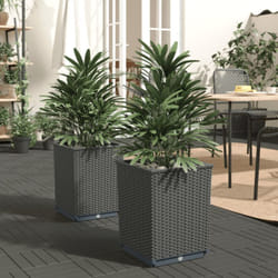 Vidaxl - Fioriere 2 pz Nere 30x30x37 cm in Polipropilene 6578