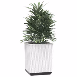 Fioriere 4 pz Bianche 30x30x37 cm in Polipropilenecod mxl 106374 - Vista aggiuntiva 3