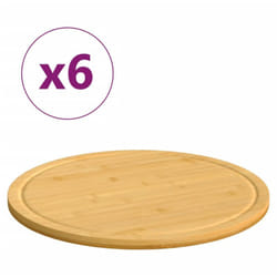 Vidaxl - Taglieri 6 pz Ø30x1,5 cm in Bambù