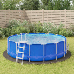 Telo Sotto Piscina Grigio Chiaro Ø428 cm Geotessile Poliestere Vidaxl 47332