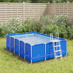 Telo Piscina Grigio Chiaro 300x220 cm Geotessile Poliestere Vidaxl 861165