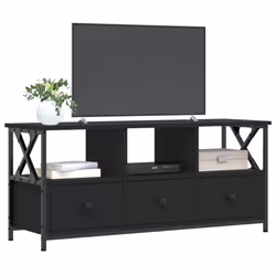 Mobile Porta TV Nero 102x33x45 cm in Legno Multistrato e Ferrocod mxl 127387 - Vista aggiuntiva 3