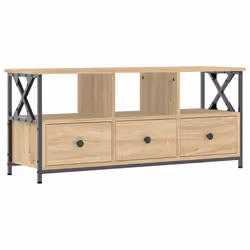 vidaXL Mobile TV Rovere Sonoma 102x33x45 cm Legno Multistrato e Ferro - Vista aggiuntiva 2