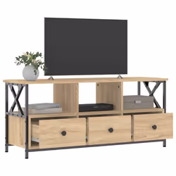 vidaXL Mobile TV Rovere Sonoma 102x33x45 cm Legno Multistrato e Ferro - Vista aggiuntiva 3
