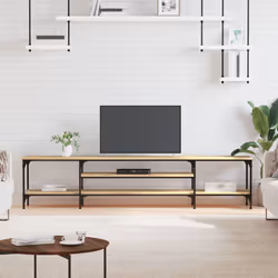 Questo mobile porta TV industriale è un'aggiunta sia pratica che accattivante per i vostri interni. Materiale robusto: Il leg ...
