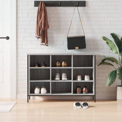 Scarpiera Salvaspazio, Portascarpe Grigio Sonoma 100x35x70 cm in Legno Multistrato Vidaxl