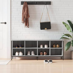 Scarpiera Salvaspazio, Portascarpe Grigio Sonoma 131x35x50 cm in Legno Multistrato Vidaxl