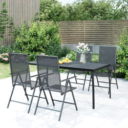 Tavolo da Giardino Antracite 165x80x72 cm Rete d'Acciaiocod mxl 78440