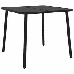 Tavolo da Giardino Antracite 80x80x71 cm Acciaiocod mxl 102391 - Vista aggiuntiva 2