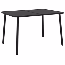 Tavolo da Giardino Antracite 110x80x71 cm Acciaiocod mxl 127381 - Vista aggiuntiva 2