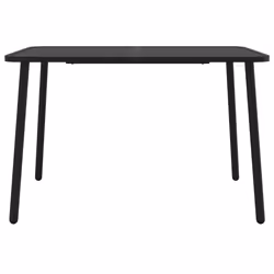 Tavolo da Giardino Antracite 110x80x71 cm Acciaiocod mxl 127381 - Vista aggiuntiva 3