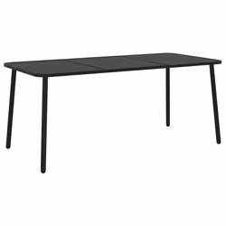 Tavolo da Giardino Antracite 165x80x71 cm Acciaiocod mxl 102392 - Vista aggiuntiva 2