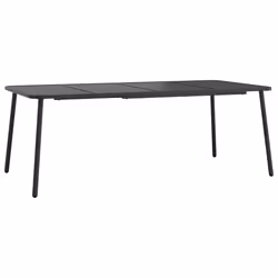 Tavolo da Giardino Antracite 200x100x71 cm Acciaiocod mxl 78441 - Vista aggiuntiva 2
