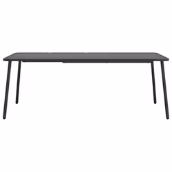 Tavolo da Giardino Antracite 200x100x71 cm Acciaiocod mxl 78441 - Vista aggiuntiva 3