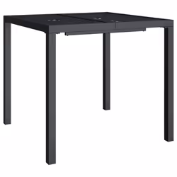 Tavolo da Giardino Antracite 80x80x72 cm Acciaiocod mxl 78437 - Vista aggiuntiva 2