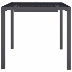 Tavolo da Giardino Antracite 80x80x72 cm Acciaiocod mxl 78437 - Vista aggiuntiva 3