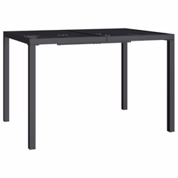 Tavolo da Giardino Antracite 110x80x72 cm Acciaiocod mxl 127118 - Vista aggiuntiva 2