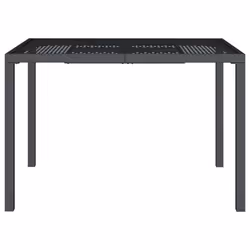 Tavolo da Giardino Antracite 110x80x72 cm Acciaiocod mxl 127118 - Vista aggiuntiva 3