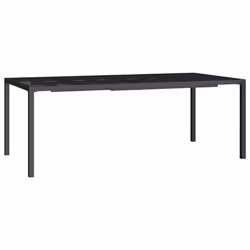 Tavolo da Giardino Antracite 200x100x72 cm Acciaiocod mxl 126366 - Vista aggiuntiva 2