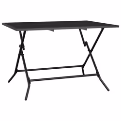 Tavolo da Giardino Pieghevole Antracite 110x80x72 Rete Acciaiocod mxl 102402 - Vista aggiuntiva 2
