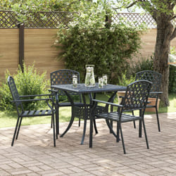 Vidaxl - Sedie da giardino 4 pz impilabili in acciaio antracite