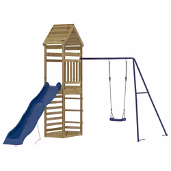 Set da Gioco da Esterno in Legno di Pino Impregnatocod mxl 126571 - Vista aggiuntiva 2