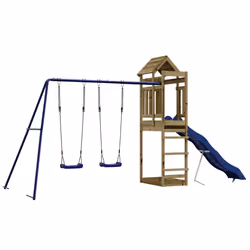 Set da Gioco da Esterno in Legno di Pino Impregnatocod mxl 126635 - Vista aggiuntiva 2