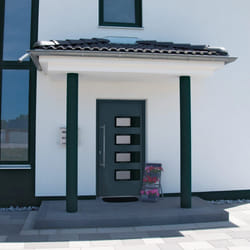 Porta Ingresso Antracite 110x210 cm in Alluminio e PVCcod mxl 117999