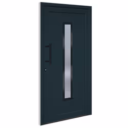 Porta Ingresso Antracite 108x208 cm in PVCcod mxl 94063 - Vista aggiuntiva 2