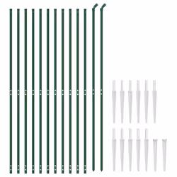 Recinzione Metallica con Picchetti Ancoraggio Verde 1,4x25 mcod mxl 79389 - Vista aggiuntiva 3