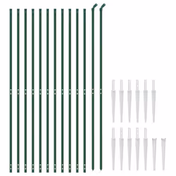 Recinzione Metallica con Picchetti Ancoraggio Verde 1,4x25 mcod mxl 81457 - Vista aggiuntiva 3