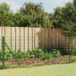 Recinzione Metallica con Flangia Verde 0,8x25 m Vidaxl 5667