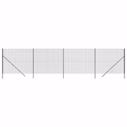 Recinzione Metallica Antracite 1,4x10 m in Acciaio Zincatocod mxl 128087 - Vista aggiuntiva 2