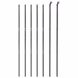 Recinzione Metallica Antracite 1,4x10 m in Acciaio Zincatocod mxl 128087 - Vista aggiuntiva 3