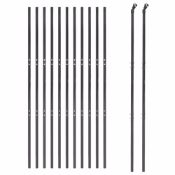 Recinzione Metallica Antracite 1,8x25 m in Acciaio Zincatocod mxl 127492 - Vista aggiuntiva 3